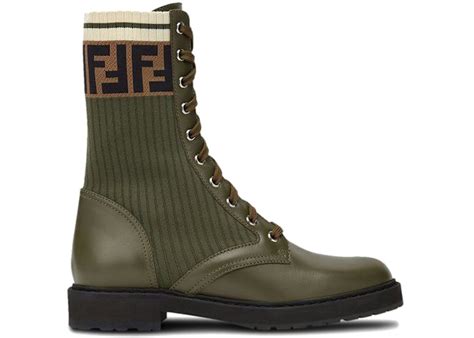 fendi rockoko green boots